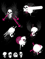 This set of free vector skulls will give everyone an opportunity to get a little ...