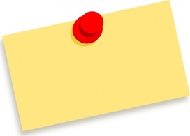 Thumbtack Note Blank clip art Preview