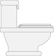 Toilet Seat Closed clip art Preview