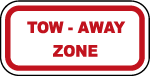 Tow Away Zone Text Vector Sign Preview
