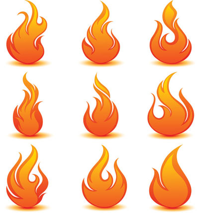 Tribal Flame Vector Icons Preview
