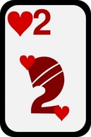Two Casino Game Cards Play Hearts Poker Bet Blackjack