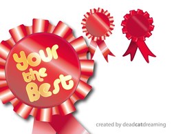 Two ribbon or rosette motifs free vector Preview