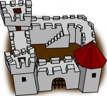 Ugly Non Perspective Cartoony Fort Fortress Stronghold Or Castle clip art Preview