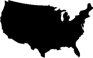 Maps - US Map Silhouette Vector 