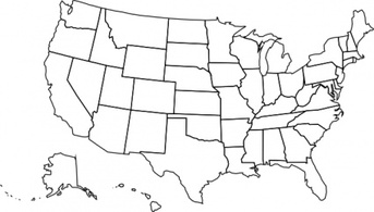 Maps - Usa Political Map clip art 