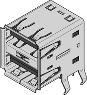 Usb Type A Dual Receptacle clip art Preview