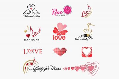 Valentine's Vector Logotypes Preview