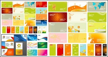 Variety of commercial card vector material Preview