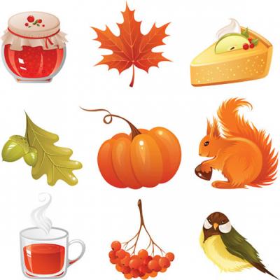 Vector Autumn Icons Preview
