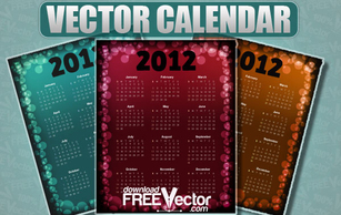 Vector Calendar For 2012 Preview