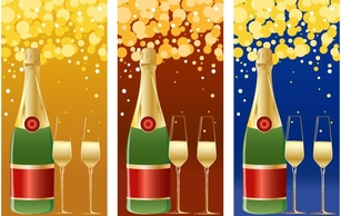 Vector Champagne New Years Background Preview