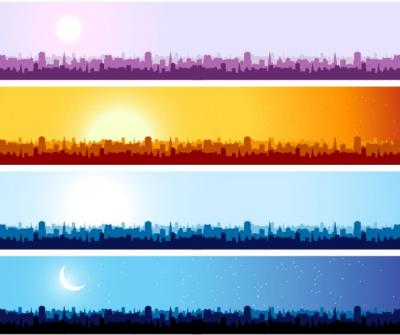 Vector Cityscape Banners Preview