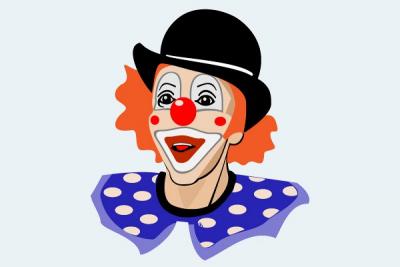 Vector Clown Clip Art Preview