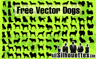 Vector Dogs Silhouettes Preview
