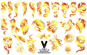 Vector Dragon Tattoo Preview