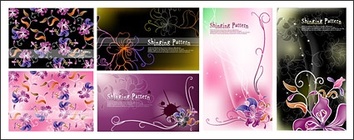 Vector fantasy flowers background material