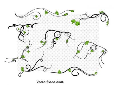 Flourishes & Swirls - Vector Floral Swirl 