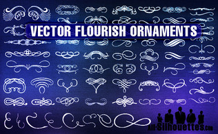 Vector Flourish Ornaments Preview
