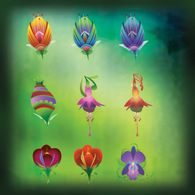 Vector Flower Icons Preview