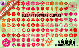 Vector Flowers Clipart