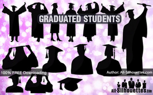 Vector graduated students Preview