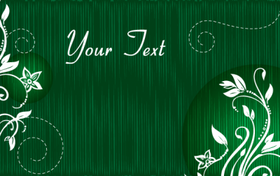 Vector Green Floral Text Banner Preview