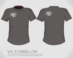 Vector illustration: T-shirt design template (for men)