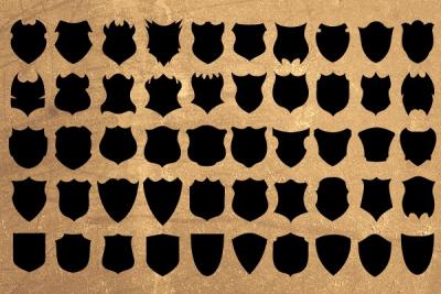 Vector Shields Silhouettes Preview