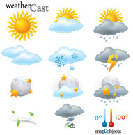 Vector Weather Cast Elements