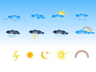Vector Weather Icons Preview