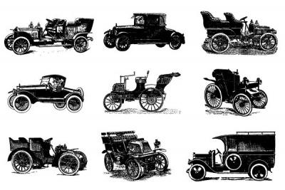 Vintage Cars Vector Preview
