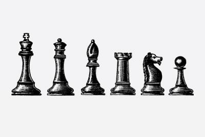 Vintage Chess Pieces Vector Preview