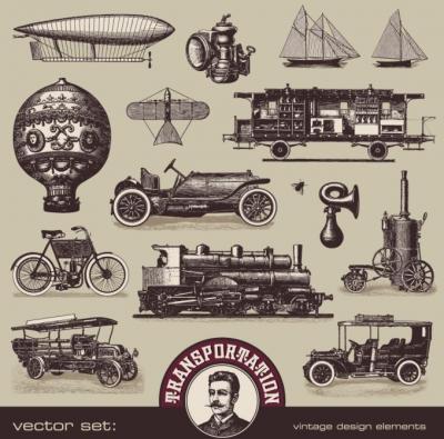 Transportation - Vintage Transport Vector 