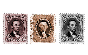 Objects - Vintage US President Postage Stamps 