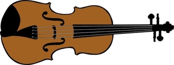 Music - Violin (colour) clip art 