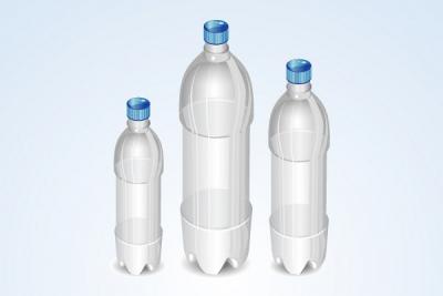 Food - Water Bottle Vector Template 