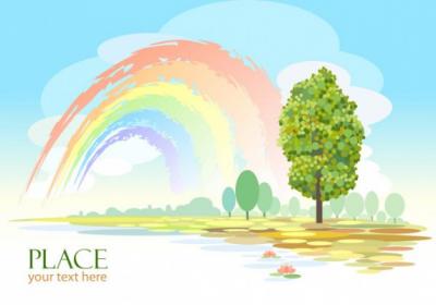Watercolor Scenery Vector Illustration Preview