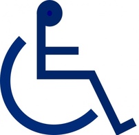 Signs & Symbols - Wheelchair Sign clip art 