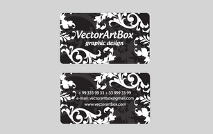 White Floral Business Card Preview