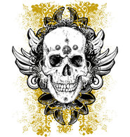Wicked vector skull illustration Preview