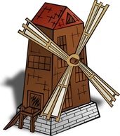 Windmill clip art Preview