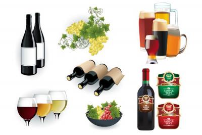 Wine & Beer Vector Graphics Preview