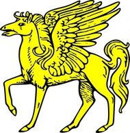 Winged Horse clip art Preview