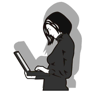 Woman and a laptop