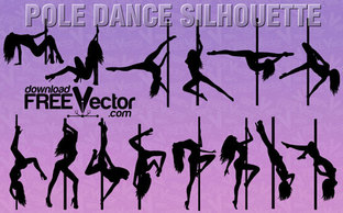 Women Pole Dancer Silhouette Clip Art Preview