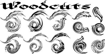 Objects - Woodcuts free vector 
