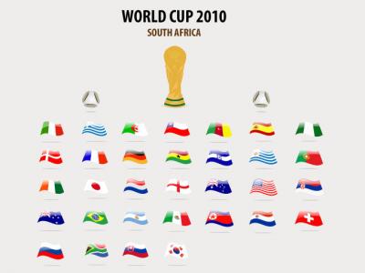 World Cup Qualified Countries Flags
