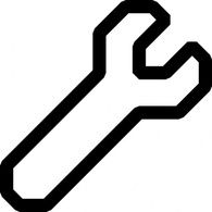 Wrench Outline Icon clip art