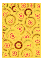 Business - Yellow and Red Circle Pattern Scrapbook Paper 